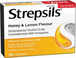 IGA Strepsils Sore Throat Relief Lozenges 36 Pack Selected Varieties offer