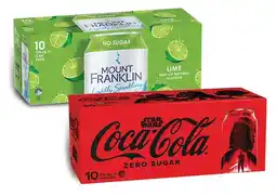 IGA NEW Coca‑Cola, Sprite or Mount Franklin Lightly Sparkling Water 10x375mL Selected Varieties offer