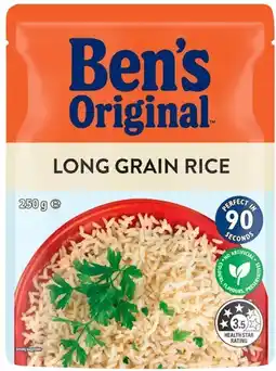 IGA Ben’s Original Plain Rice 250g Selected Varieties offer