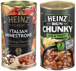 IGA Heinz Classic or Big’N Chunky Canned Soup 520‑535g Selected Varieties offer