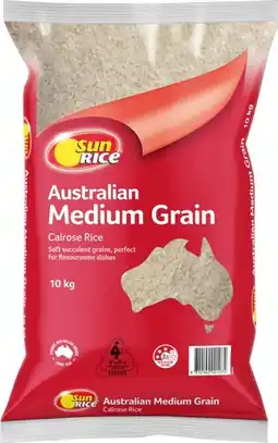 IGA SunRice Medium Grain White Rice 10kg offer