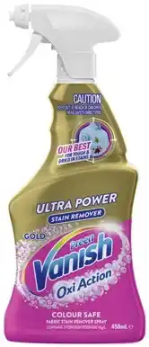 IGA Vanish Preen Gold Oxi Action Fabric Stain Remover Spray 450mL Selected Varieties offer