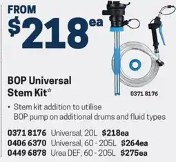 Blackwoods BOP Universal Stem Kit offer