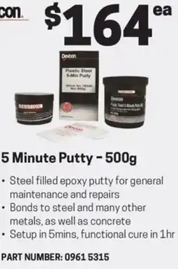 Blackwoods 5 Minute Putty offer