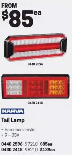 Blackwoods Tail Lamp offer