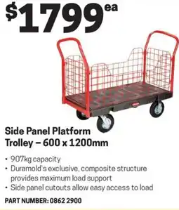 Blackwoods Side Panel Platform Trolley offer