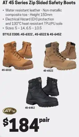 Blackwoods AT 45 Series Zip Sided Safety Boots offer