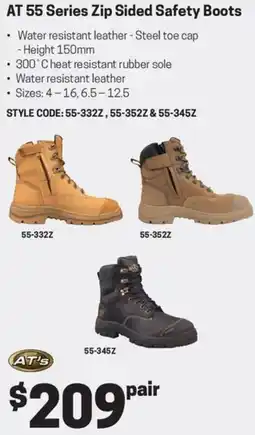Blackwoods AT 55 Series Zip Sided Safety Boots offer