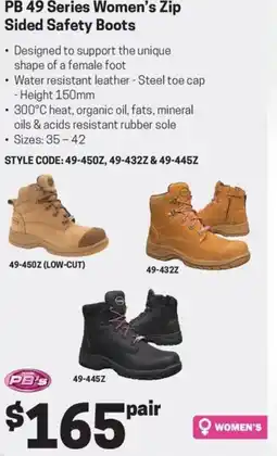 Blackwoods PB 49 Series Women's Zip Sided Safety Boots offer