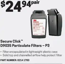 Blackwoods Secure Click™ D9035 Particulate Filters offer