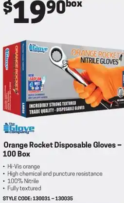 Blackwoods Orange Rocket Disposable Gloves offer