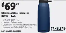Blackwoods Stainless Steel Insulated Bottle offer