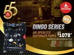 Blackwoods Dingo Series Air Operated Diaphragm Pumps offer