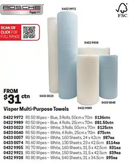 Blackwoods Visper Multi-Purpose Towels offer