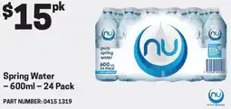 Blackwoods Spring Water offer
