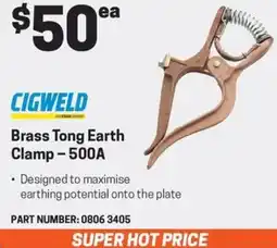 Blackwoods Brass Tong Earth Clamp offer
