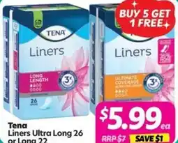 Your Discount Chemist Tena Liners Ultra offer
