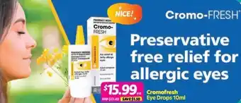 Your Discount Chemist Cromofresh Eye Drops offer