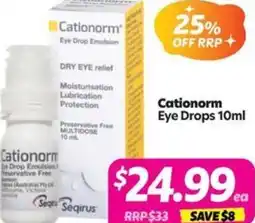 Your Discount Chemist Cationorm Eye Drops offer