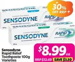 Your Discount Chemist Sensodyne Rapid Relief Toothpaste offer