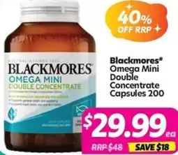 Your Discount Chemist Blackmores* Omega Mini Double Concentrate offer