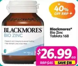 Your Discount Chemist Blackmores Bio Zinc offer