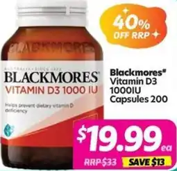 Your Discount Chemist Blackmores* Vitamin D3 offer