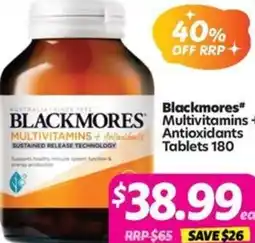 Your Discount Chemist Blackmores Multivitamins + Antioxidants offer