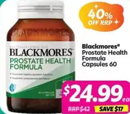 Your Discount Chemist BLACKMORES Prostate Health Formula offer