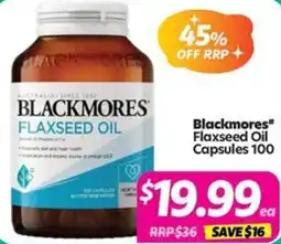 Your Discount Chemist Blackmores* Flaxseed Oil offer