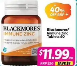 Your Discount Chemist Blackmores* Immune Zinc offer
