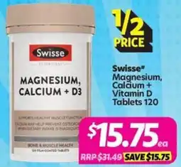 Your Discount Chemist Swisse" Magnesium, Calcium + Vitamin D offer