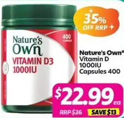 Your Discount Chemist Nature's Own" Vitamin D offer