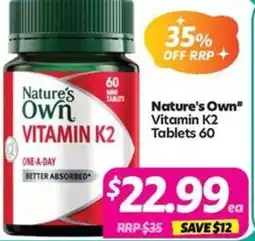 Your Discount Chemist Nature's Own" Vitamin K2 offer