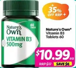 Your Discount Chemist Nature's Own* Vitamin B3 offer