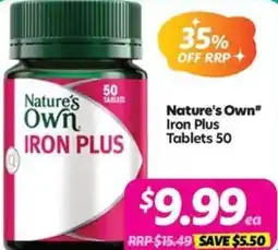 Your Discount Chemist Nature's Own" Iron Plus offer