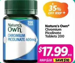 Your Discount Chemist Nature's Own* Chromium Picolinate offer