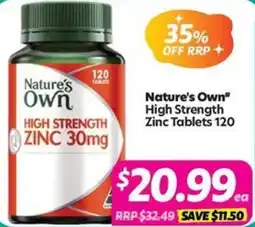 Your Discount Chemist Nature's Own* High Strength Zinc offer