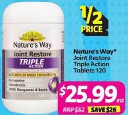 Your Discount Chemist Nature's Way" Joint Restore Triple Action offer