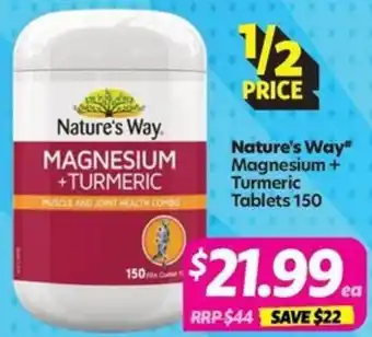 Your Discount Chemist Nature's Way" Magnesium + Turmeric offer