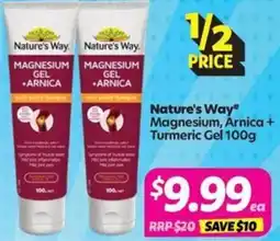 Your Discount Chemist Nature's Way" Magnesium, Arnica + Turmeric Gel offer