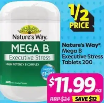 Your Discount Chemist Nature's Way" Mega B Executive Stress offer