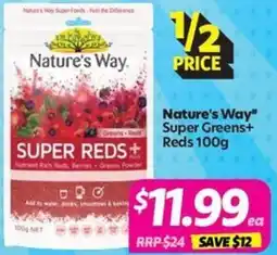 Your Discount Chemist Nature's Way" Super Greens+ Reds offer