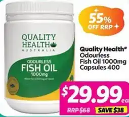 Your Discount Chemist Quality Health* Odourless Fish Oil 1000mg offer