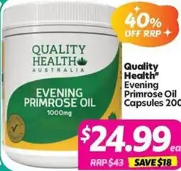 Your Discount Chemist Quality Health Evening Primrose Oil offer