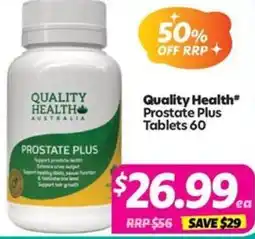 Your Discount Chemist Quality Health* Prostate Plus offer