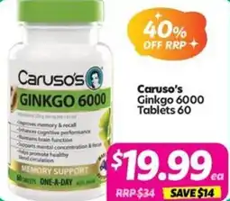 Your Discount Chemist Caruso's Ginkgo 6000 offer