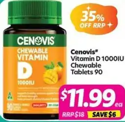 Your Discount Chemist Cenovis Vitamin D 1000IU Chewable offer