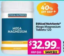 Your Discount Chemist Ethical Nutrients* Mega Magnesium offer
