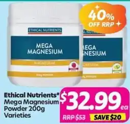 Your Discount Chemist Ethical Nutrients" Mega Magnesium Powder offer
